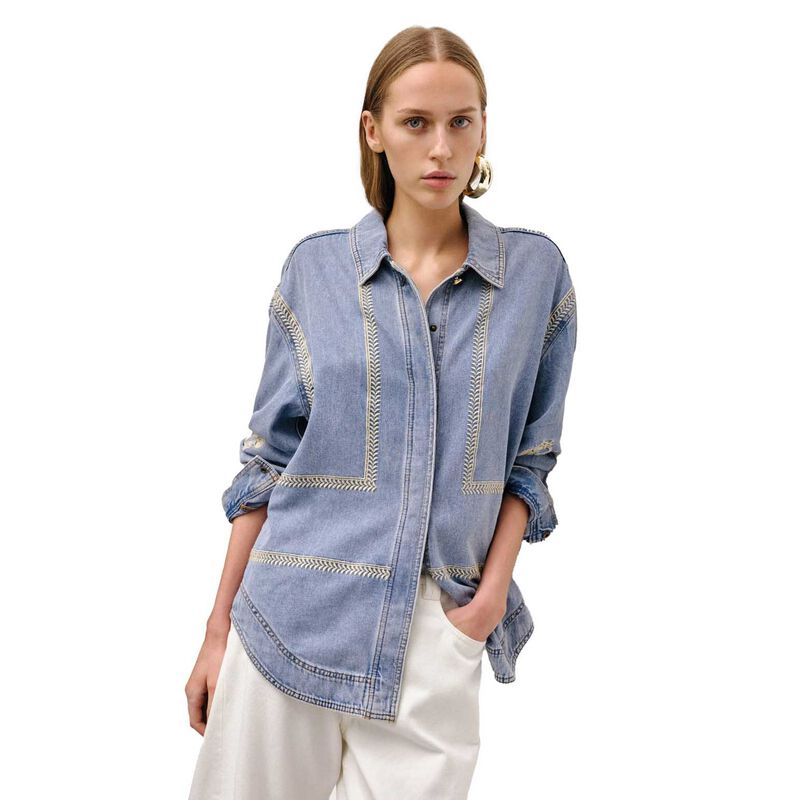 Aje Lotus Denim Shirt image number 0